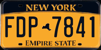NY license plate FDP7841