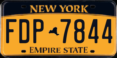 NY license plate FDP7844