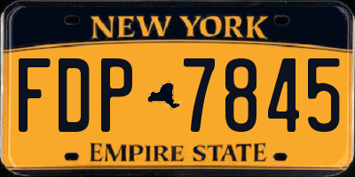 NY license plate FDP7845