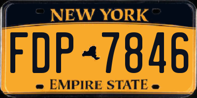 NY license plate FDP7846