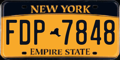NY license plate FDP7848