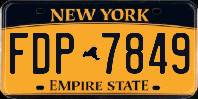 NY license plate FDP7849