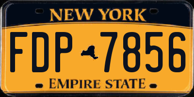 NY license plate FDP7856