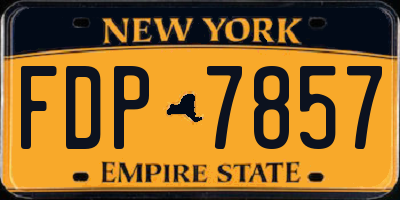 NY license plate FDP7857