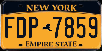 NY license plate FDP7859
