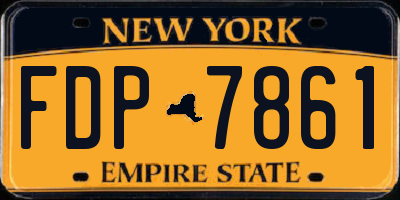 NY license plate FDP7861