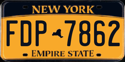 NY license plate FDP7862