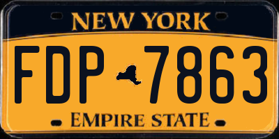 NY license plate FDP7863