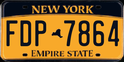 NY license plate FDP7864