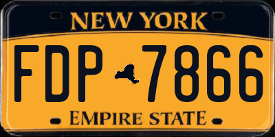 NY license plate FDP7866