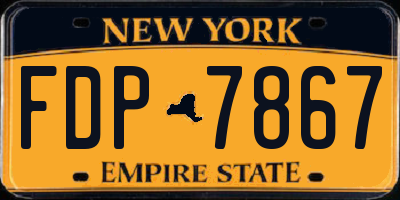 NY license plate FDP7867