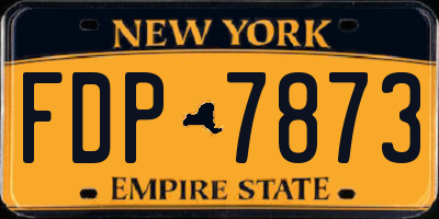NY license plate FDP7873