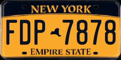 NY license plate FDP7878