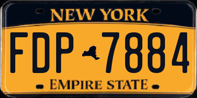 NY license plate FDP7884