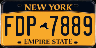 NY license plate FDP7889