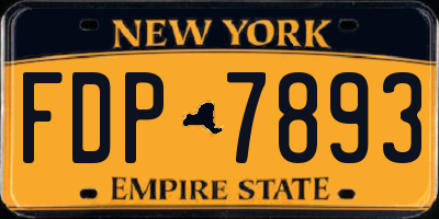 NY license plate FDP7893