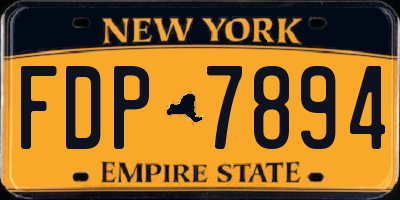 NY license plate FDP7894