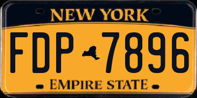 NY license plate FDP7896