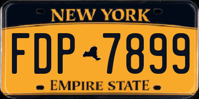 NY license plate FDP7899