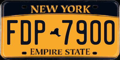 NY license plate FDP7900