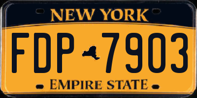 NY license plate FDP7903