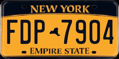 NY license plate FDP7904
