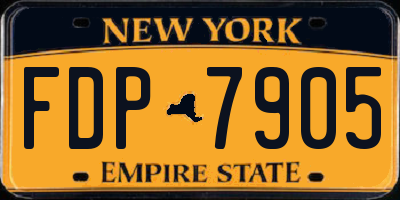 NY license plate FDP7905