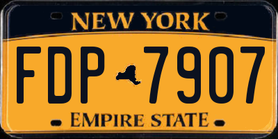 NY license plate FDP7907
