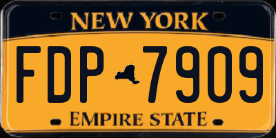 NY license plate FDP7909