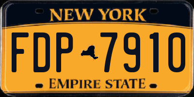 NY license plate FDP7910