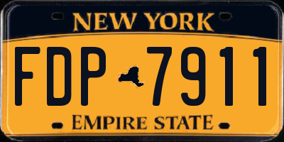 NY license plate FDP7911