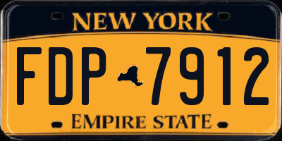 NY license plate FDP7912