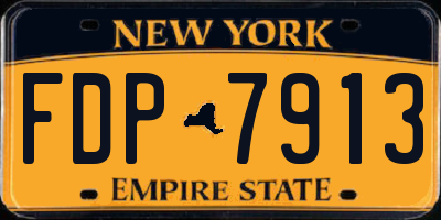 NY license plate FDP7913