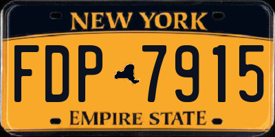 NY license plate FDP7915