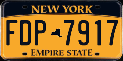 NY license plate FDP7917