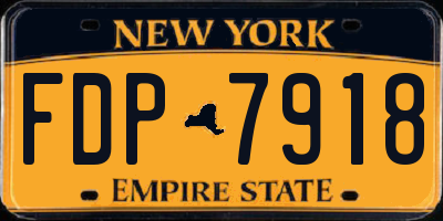 NY license plate FDP7918