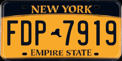 NY license plate FDP7919