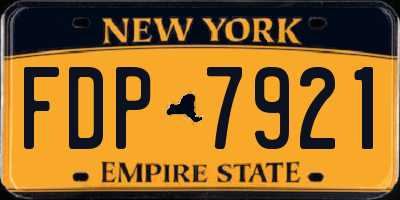 NY license plate FDP7921