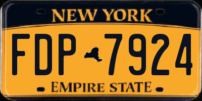 NY license plate FDP7924