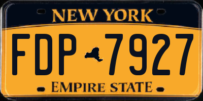 NY license plate FDP7927