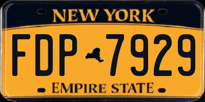 NY license plate FDP7929