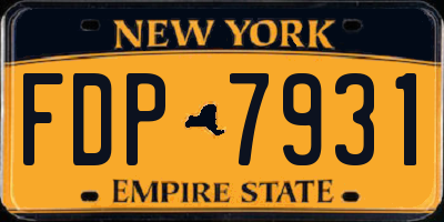 NY license plate FDP7931