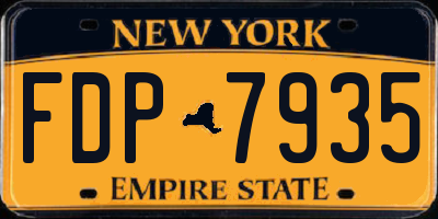 NY license plate FDP7935