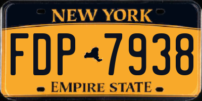 NY license plate FDP7938