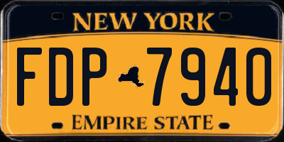 NY license plate FDP7940