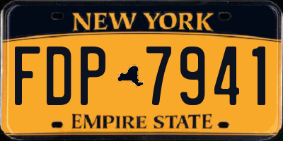 NY license plate FDP7941