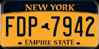 NY license plate FDP7942