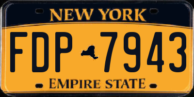 NY license plate FDP7943