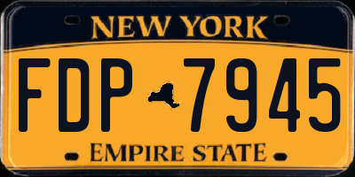 NY license plate FDP7945