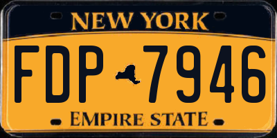 NY license plate FDP7946